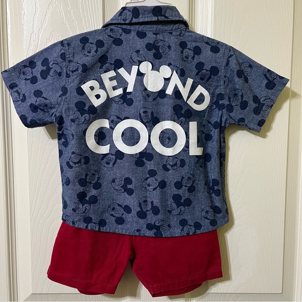 Disney Baby - Mickey “Beyond Cool” shirt with pants set Size 12M